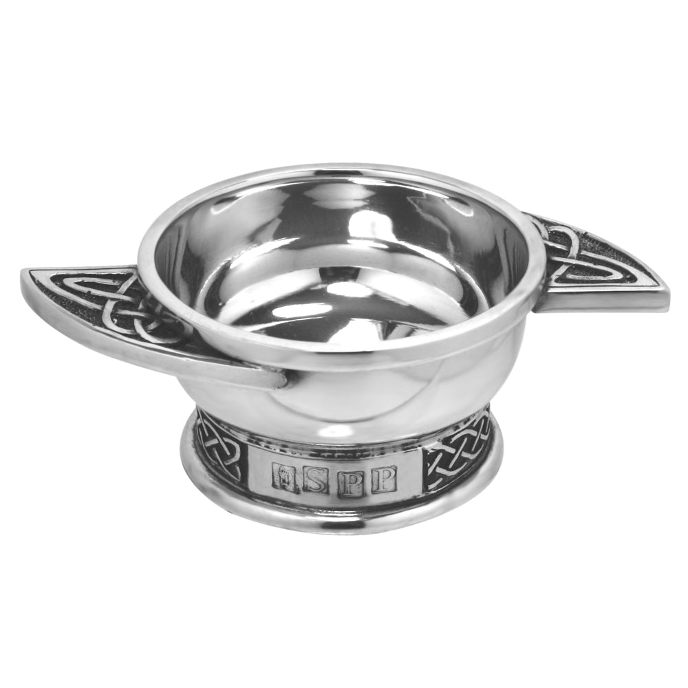 English Factory 2.5" Iona Celtic Pewter Quaich Bowl