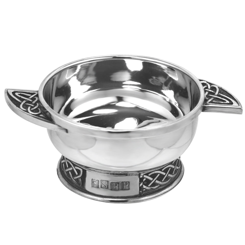 English Factory 3.5" Iona Celtic Pewter Quaich Bowl