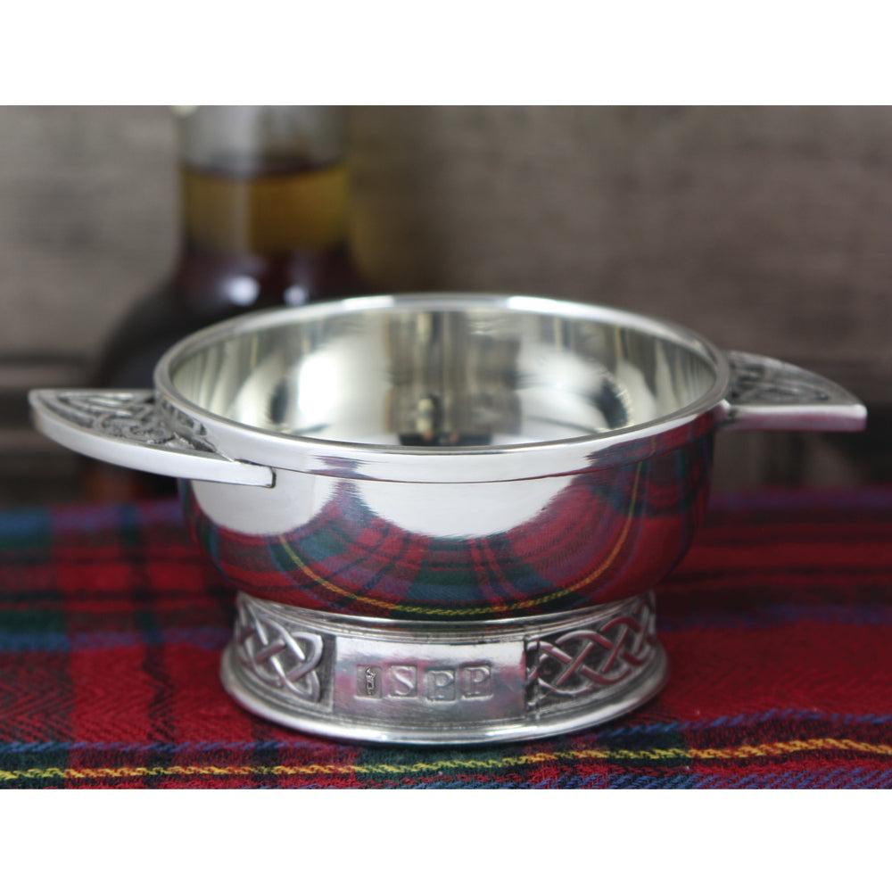 English Factory 3.5" Iona Celtic Pewter Quaich Bowl