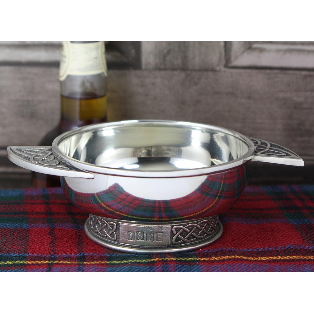 English Factory 4.5" Iona Celtic Pewter Quaich Bowl