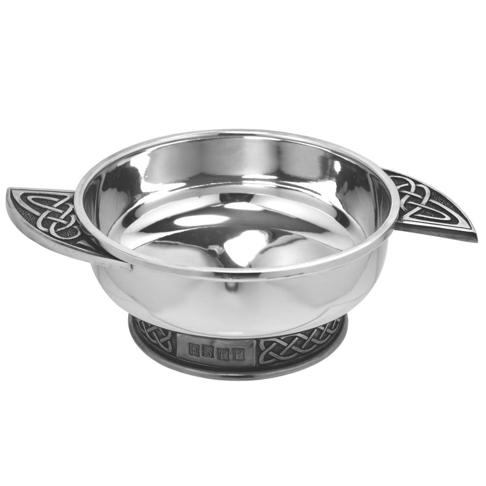 English Factory 4.5" Iona Celtic Pewter Quaich Bowl