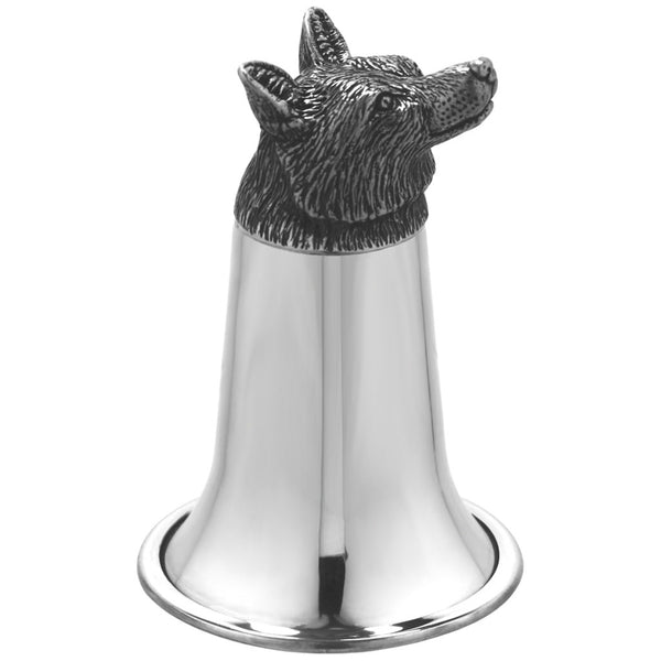 english factory Fox Head Pewter Stirrup Cup