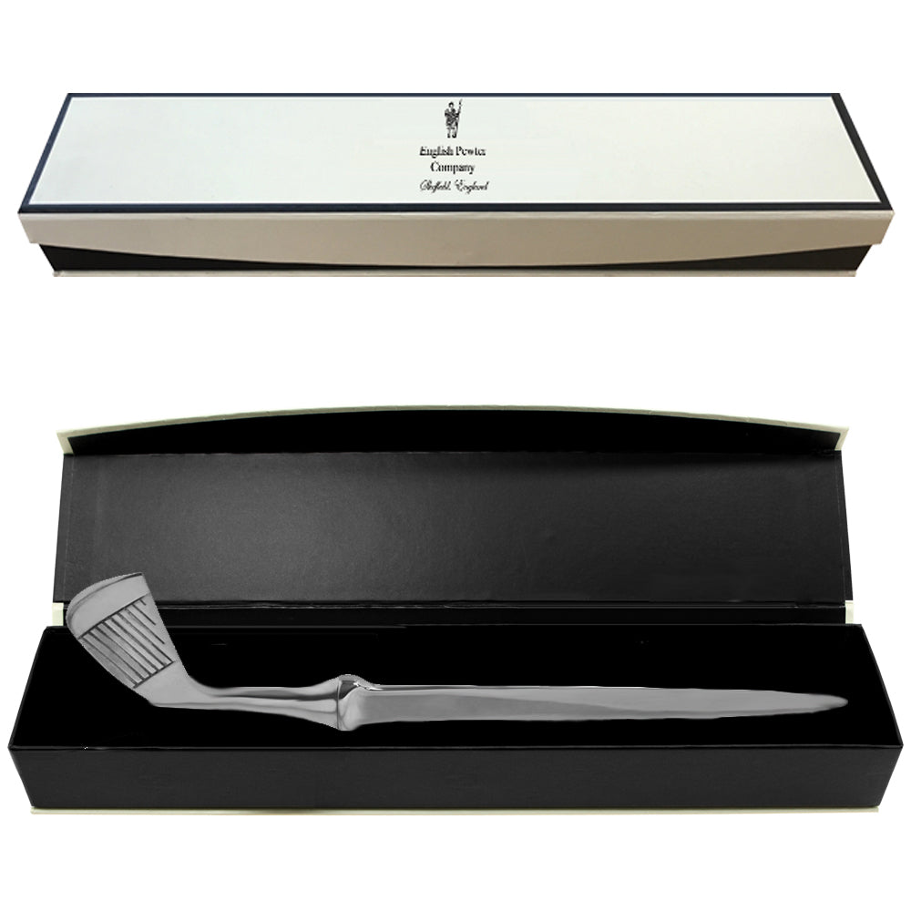 English Factory Golf Club Handle Pewter Letter Opener Knife