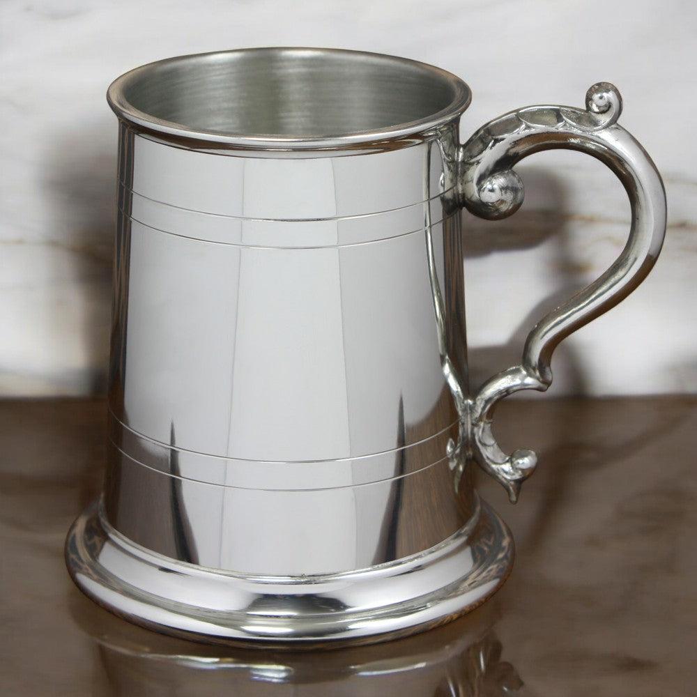 English Factory Half Pint* Traditional Pewter Beer Mug Tankard