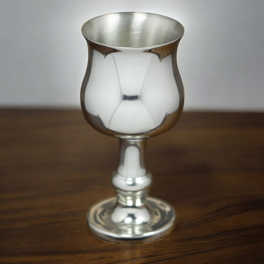 English Factory Large Traditional Pewter Wine Or Port Goblet