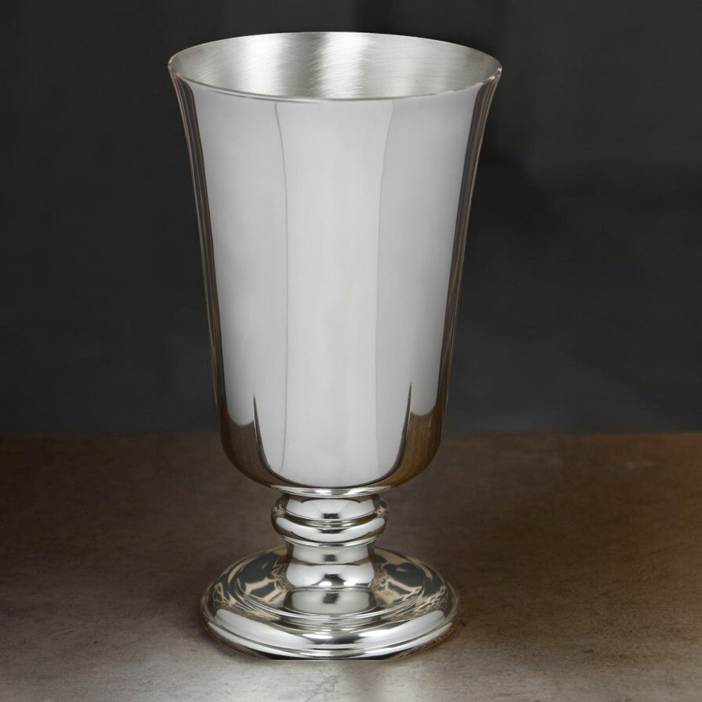 English Factory Large Traditional Pilsner Style Wine Or Port Pewter Goblet