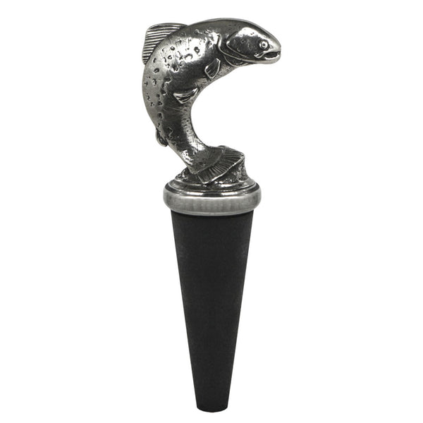 english factory Leaping Trout Pewter Wine Bottle Stopper