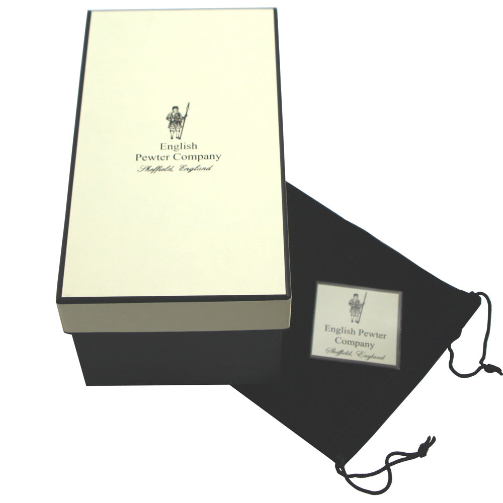 English Factory "Let The Good Times BeGIN" Highball Gin Glass With Pewter Base