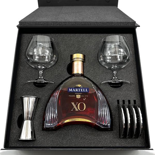 english factory Luxury Brandy Gift Set Includes Bottle 2 Brandy Glasses 4 Pewter Coasters & Pewter Spirit Measure