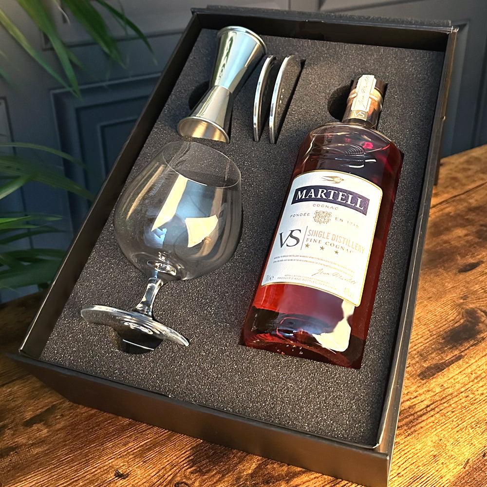 English Factory Luxury Brandy Gift Set Includes Bottle Brandy Glass Spirit Measure And 2 Coasters