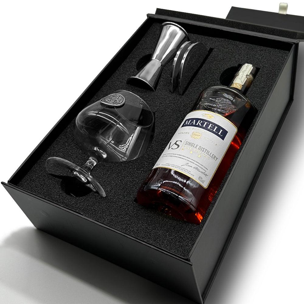 English Factory Luxury Brandy Gift Set Includes Bottle Personalised Brandy Glass Spirit Measure And 2 Coasters