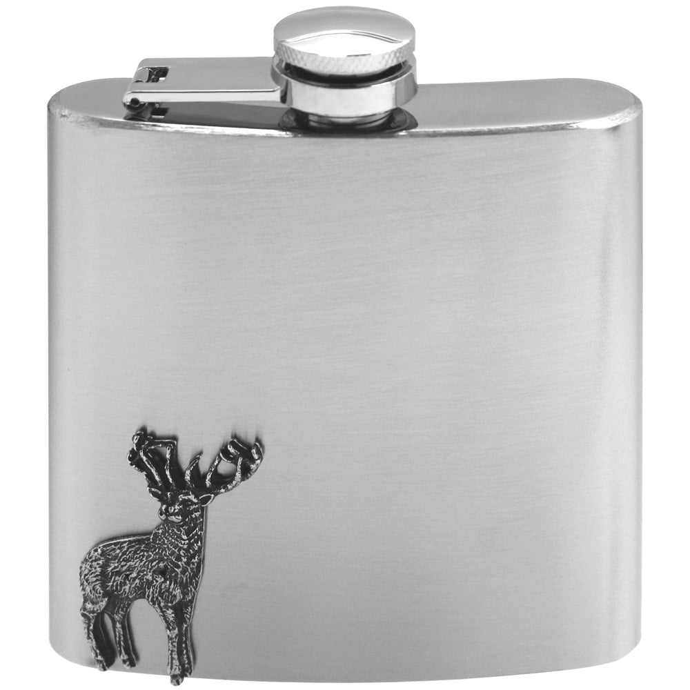 English Factory Luxury Brandy Gift Set Includes Bottle. Personalised Brandy Glass 4 Pewter Coasters Pewter Spirit Measure 6oz Stainless Steel Hipflask & Funnel