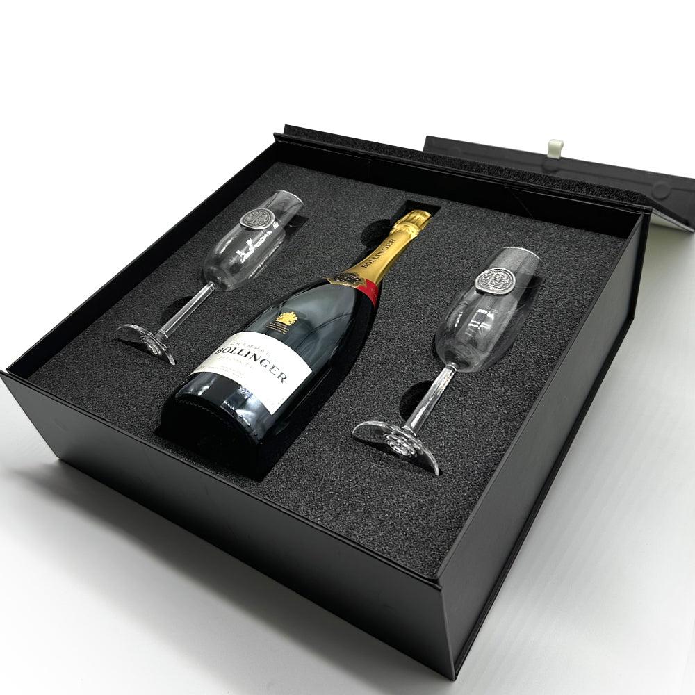 English Factory Luxury Champagne Gift Set Includes Bottle & 2 Personalised Champagne Flutes