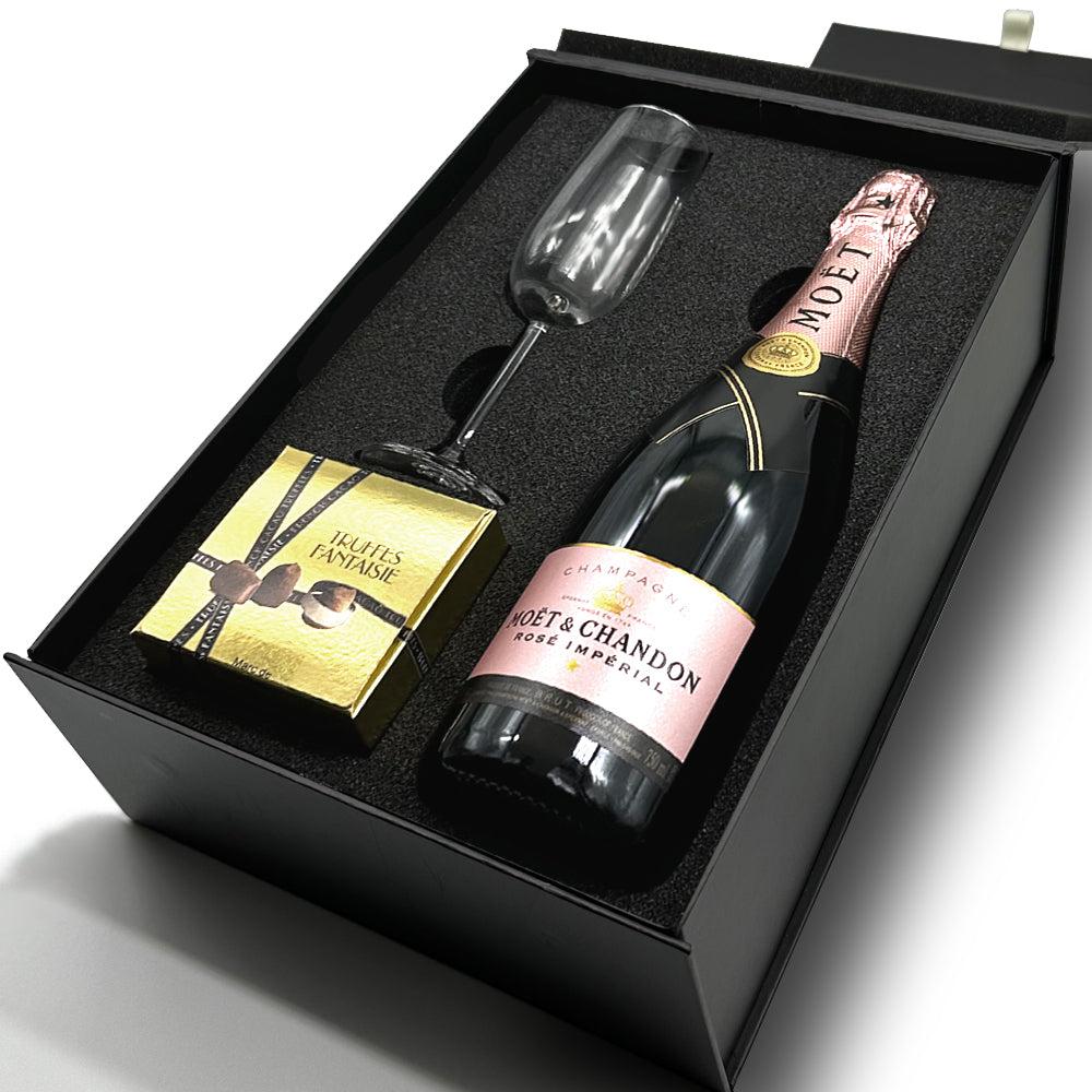 English Factory Luxury Champagne Gift Set Includes Bottle Champagne Flute & Truffles