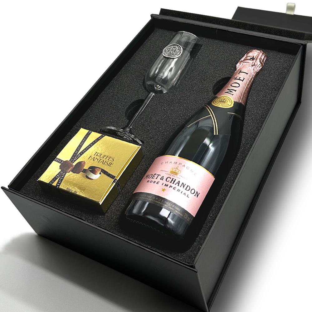 English Factory Luxury Champagne Gift Set Includes Bottle Personalised Champagne Flute & Truffles