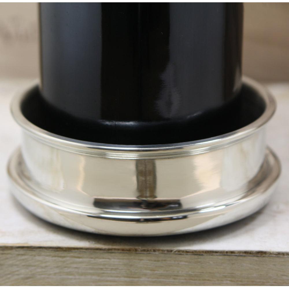 English Factory Luxury Pewter Wine Bottle Coaster With Wooden Insert