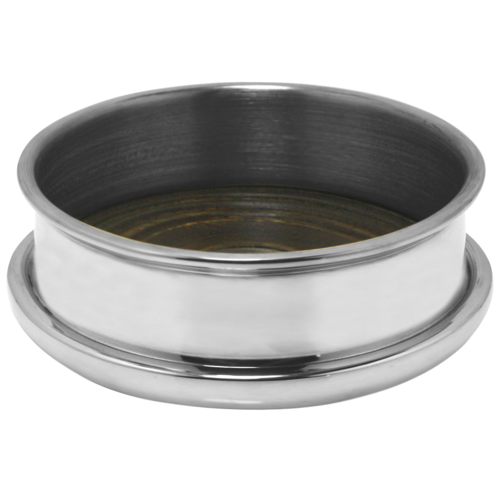 English Factory Luxury Pewter Wine Bottle Coaster With Wooden Insert