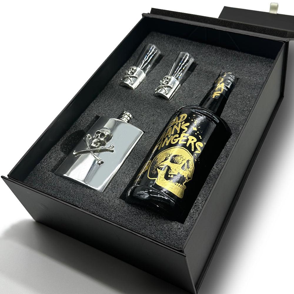 English Factory Luxury Rum Gift Set Includes Bottle Shot Glasses And Hip Flask
