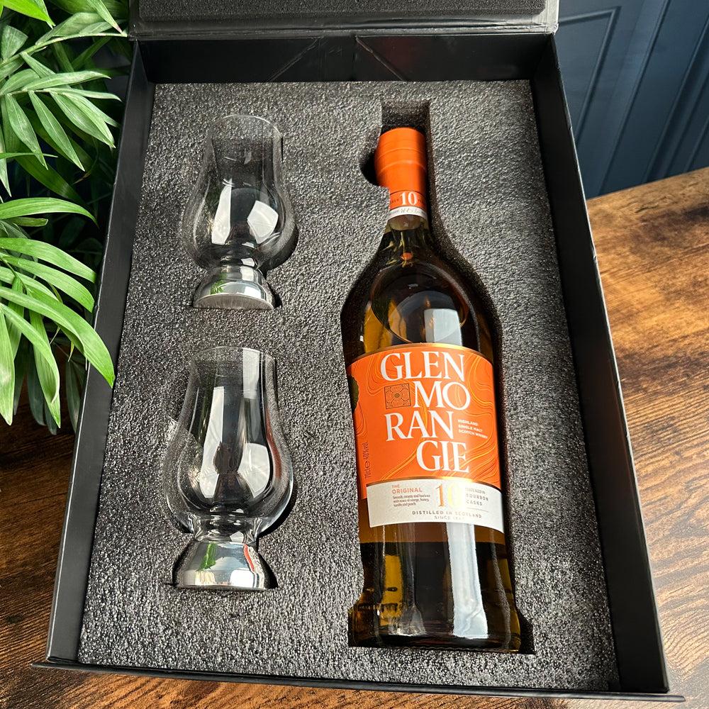 English Factory Luxury Whisky Gift Set Includes Bottle & 2 Glencairn Whisky Glasses