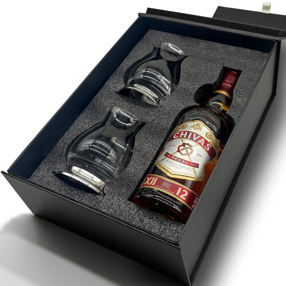 English Factory Luxury Whisky Gift Set Includes Bottle & 2 Glencairn Mixer Glasses