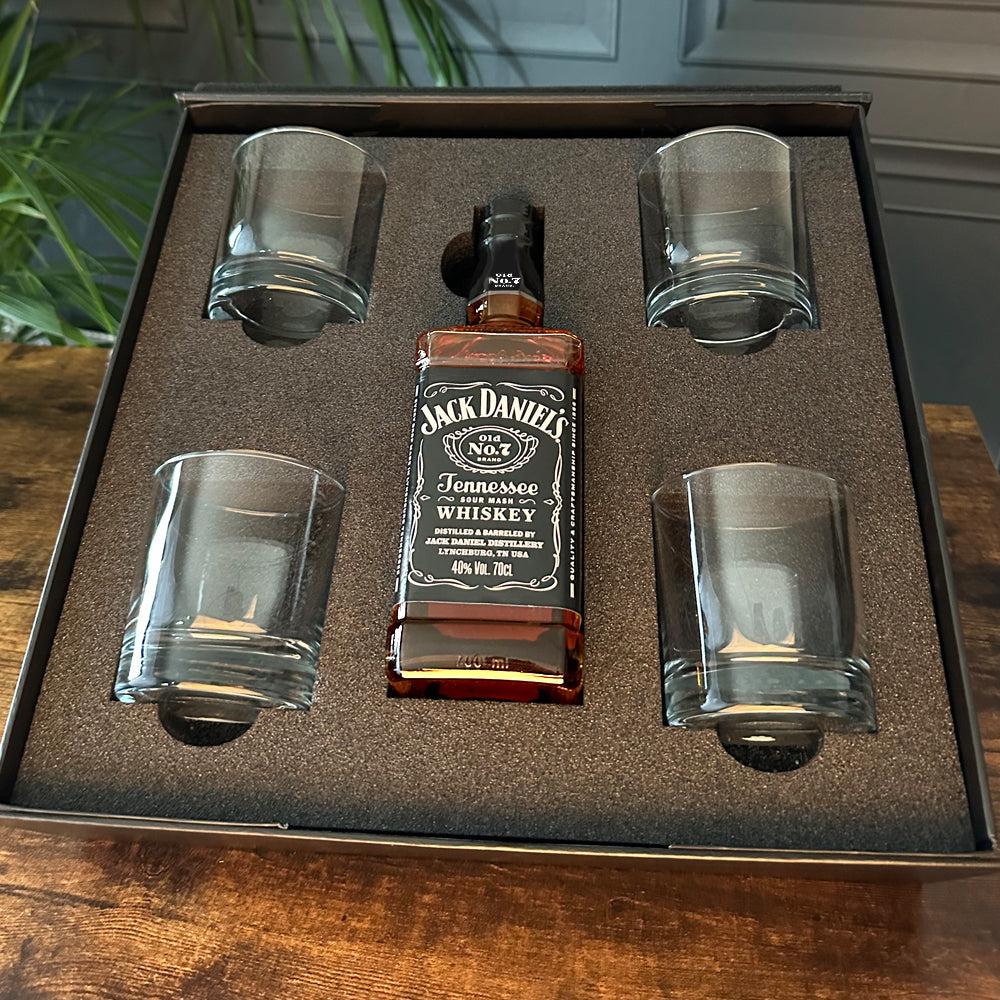 English Factory Luxury Whisky Gift Set Includes Bottle & 4 Whisky 11oz Tumblers