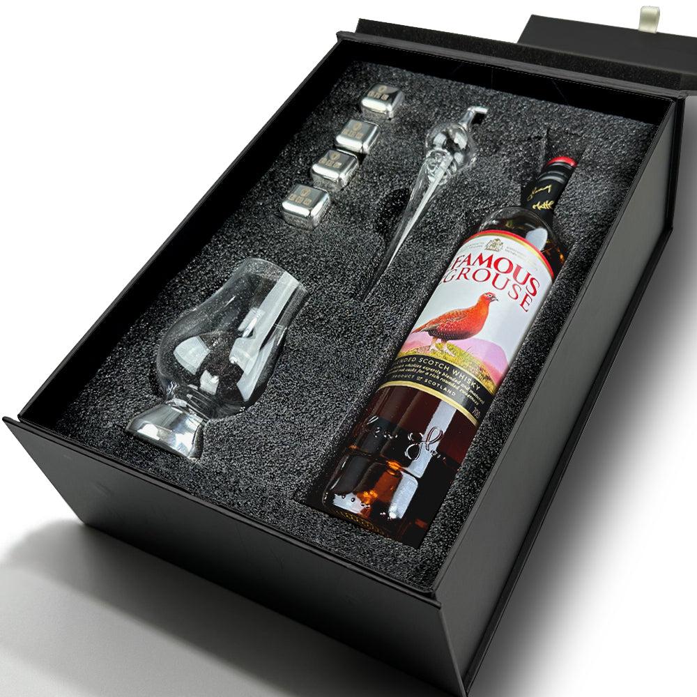 English Factory Luxury Whisky Gift Set Includes Bottle Glencairn Glass Whisky Stones And Pipette