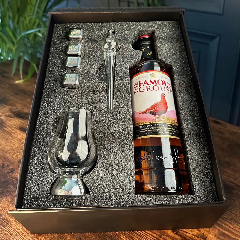 English Factory Luxury Whisky Gift Set Includes Bottle Glencairn Glass Whisky Stones And Pipette