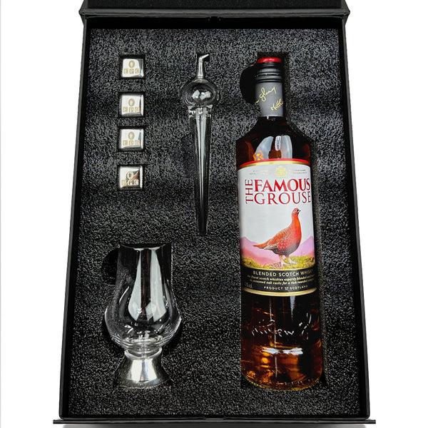 english factory Luxury Whisky Gift Set Includes Bottle Glencairn Glass Whisky Stones and Pipette