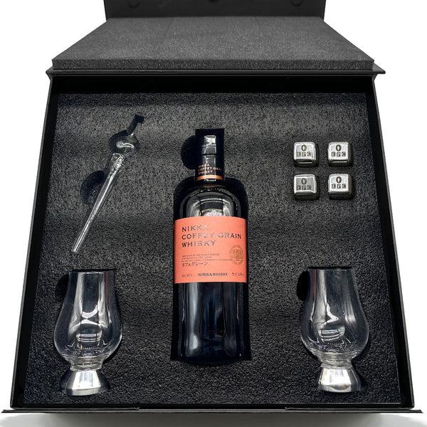 english factory Luxury Whisky Gift Set Includes Bottle with two Glencairn Glasses Whiskey pipette and Whisky Stones