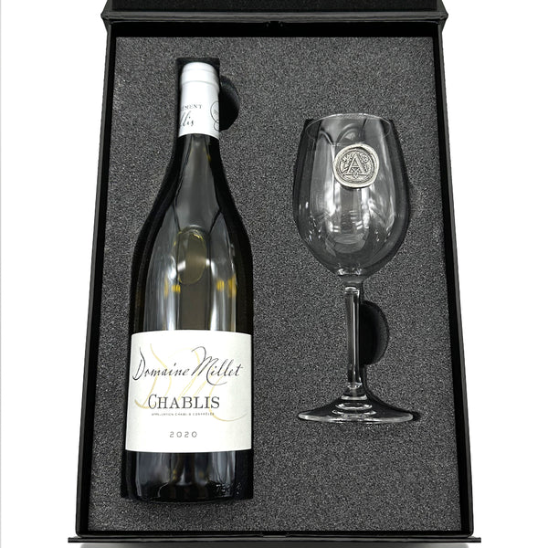 english factory Luxury Wine Gift Set Includes Bottle & Personalised Wine Glass