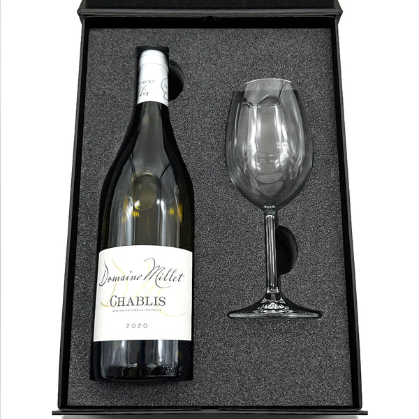 english factory Luxury Wine Gift Set Includes Bottle & Wine Glass