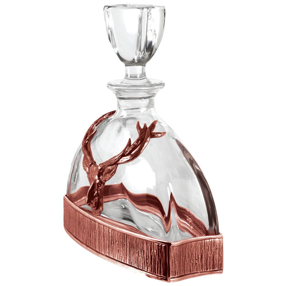English Factory Majestic Whisky Wine & Spirit Stag Crystal & Copper Whisky Decanter