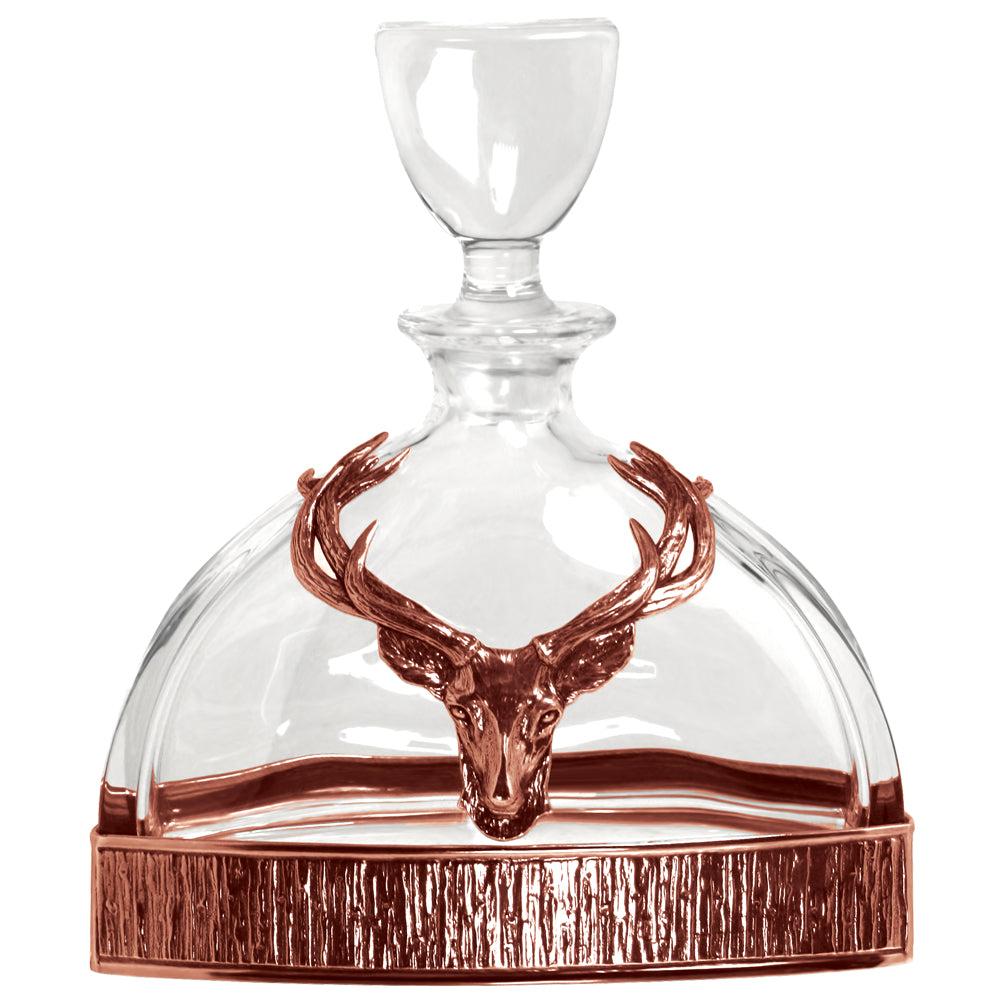 English Factory Majestic Whisky Wine & Spirit Stag Crystal & Copper Whisky Decanter