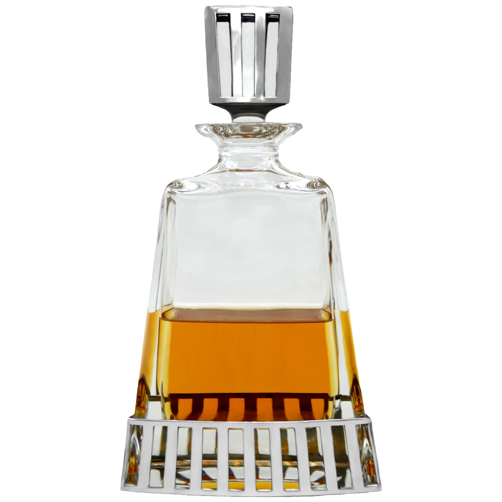 English Factory Monaco 600ml Whisky Wine & Spirits Decanter Gift Set Includes 4x 11oz Monaco Pewter Tumblers