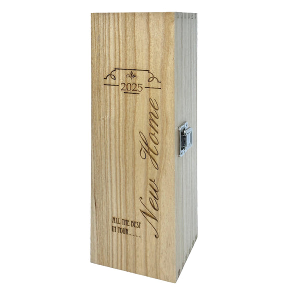 english factory New Home Single Hinged Champagne Wine Or Whiskey Wooden Box 2025