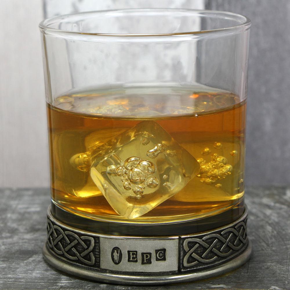 English Factory Personalised 11oz Celtic Pewter Whisky Glass Tumbler Set Of 2