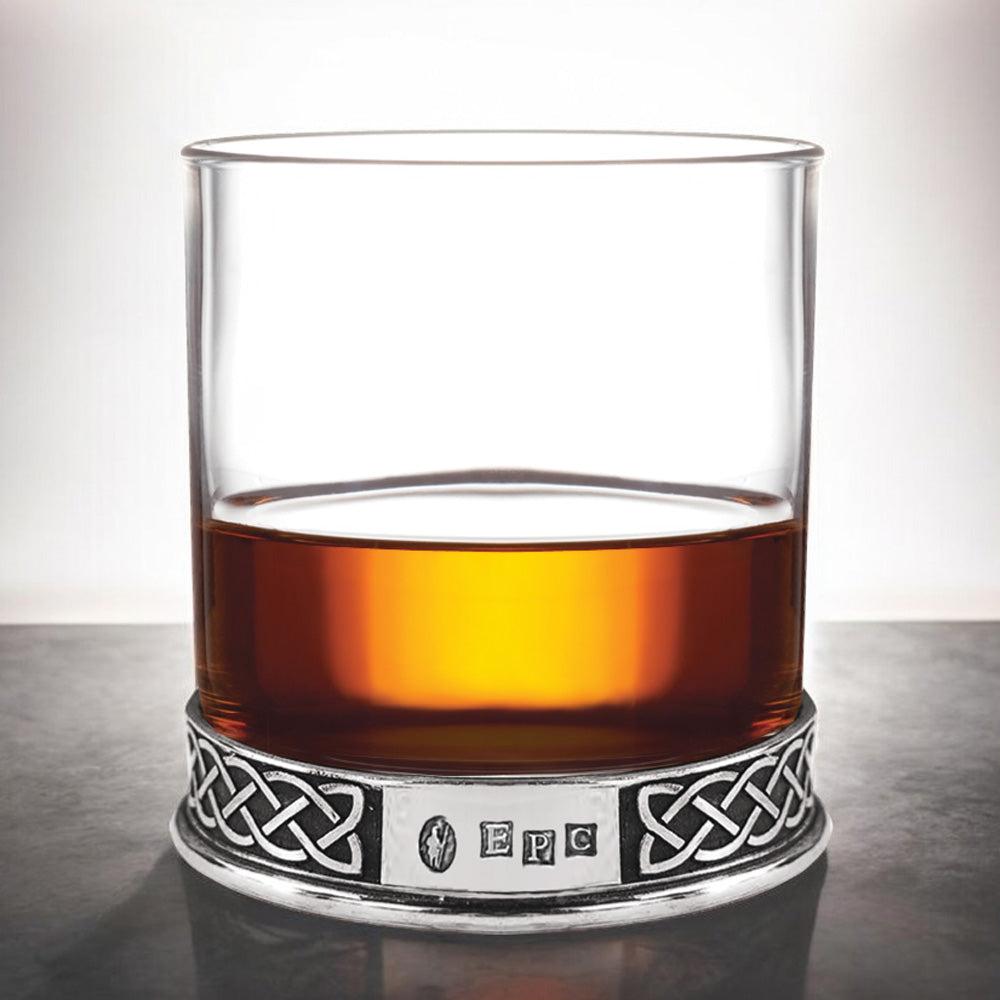 English Factory Personalised 11oz Celtic Pewter Whisky Glass Tumbler Set Of 2
