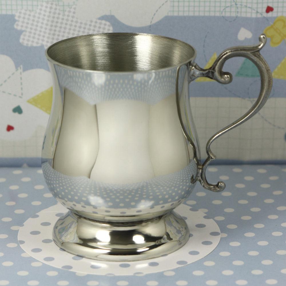English Factory Pewter Childs Christening Or Baptism Cup