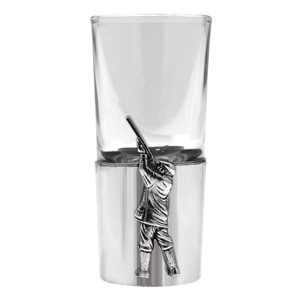 english factory Pewter Shot Glass With Shooting Badge
