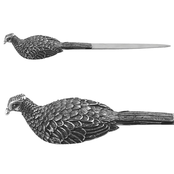 english factory Pheasant Pewter Letter Opener Knife