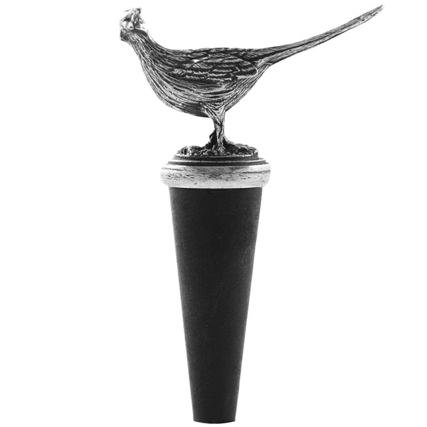 english factory Pheasant Pewter Wine Bottle Stopper
