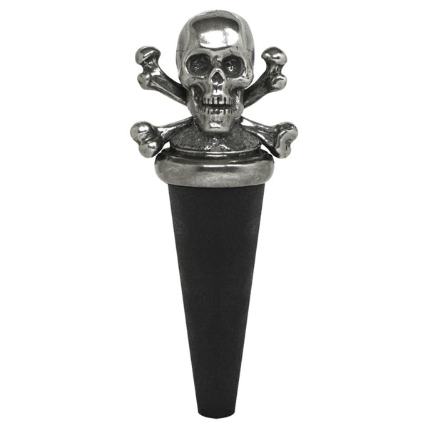 english factory Poison Skulls Head Pewter Wine Bottle Stopper