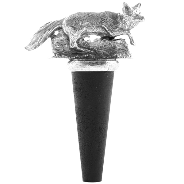 english factory Running Fox Pewter Wine Bottle Stopper