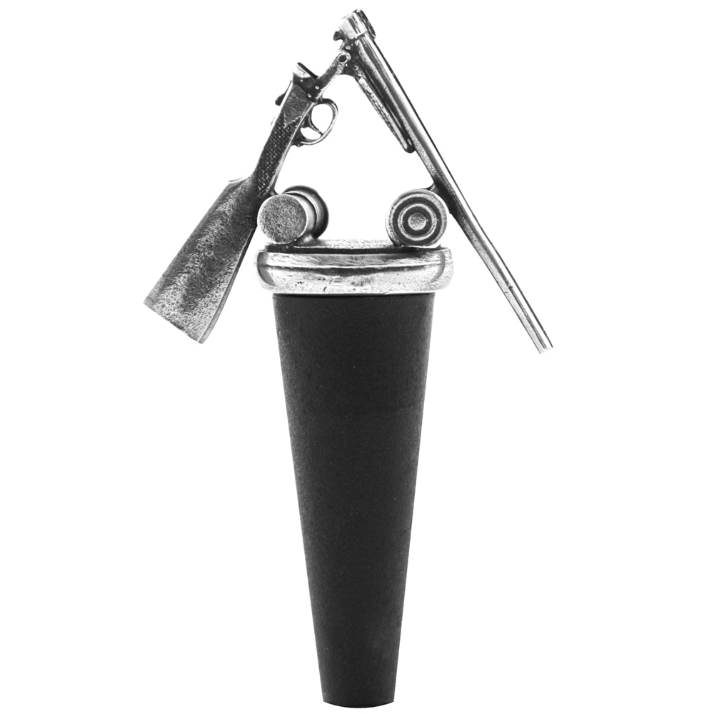 English Factory Shotgun Cartridge Pewter Wine Bottle Stopper