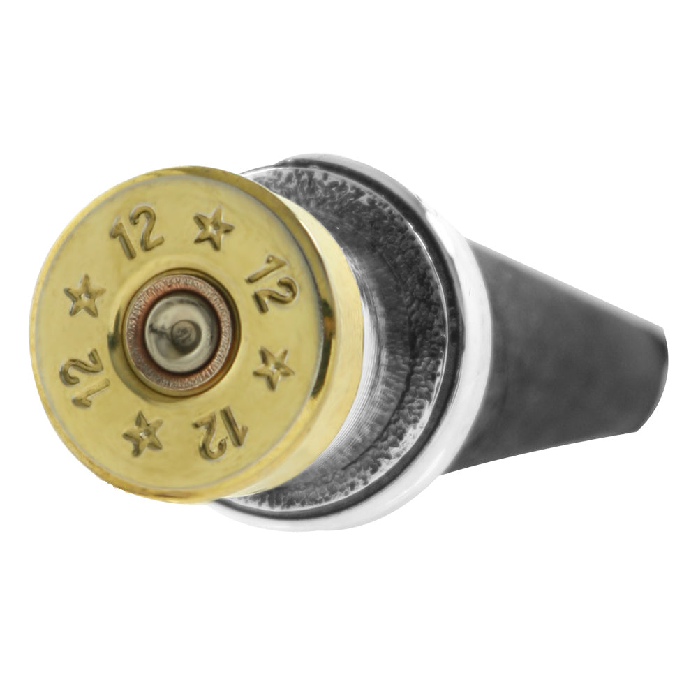 English Factory Shotgun Cartridge Pewter Wine Bottle Stopper