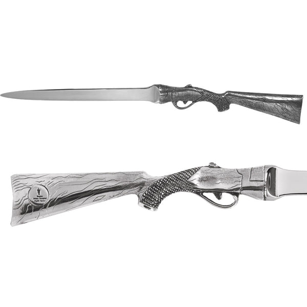 english factory Shotgun Handle Pewter Letter Opener Knife