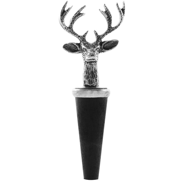 english factory Stag Head Pewter Wine Bottle Stopper