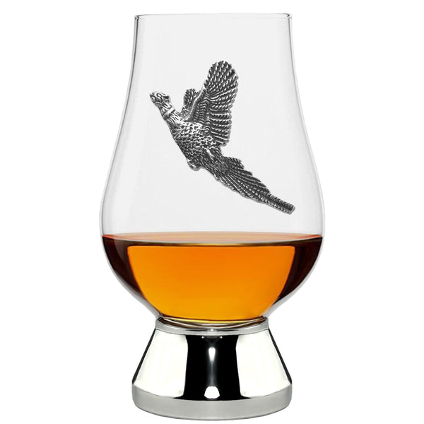 english factory The Glencairn Whisky Glass With Pewter Base and Pheasant 200ml