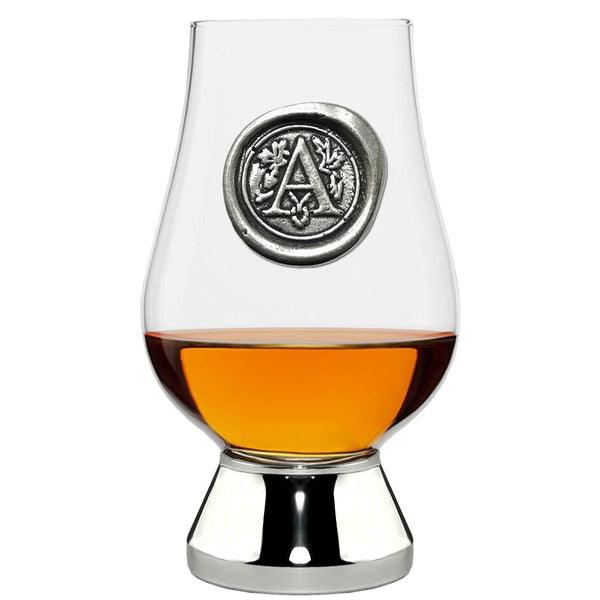 english factory The Glencairn Whisky Glass with Pewter Monogram Initial 200ml