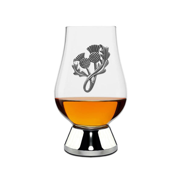 english factory The Wee Glencairn Whisky Tasting Glass with Pewter Base and Thistle Badge 70ml